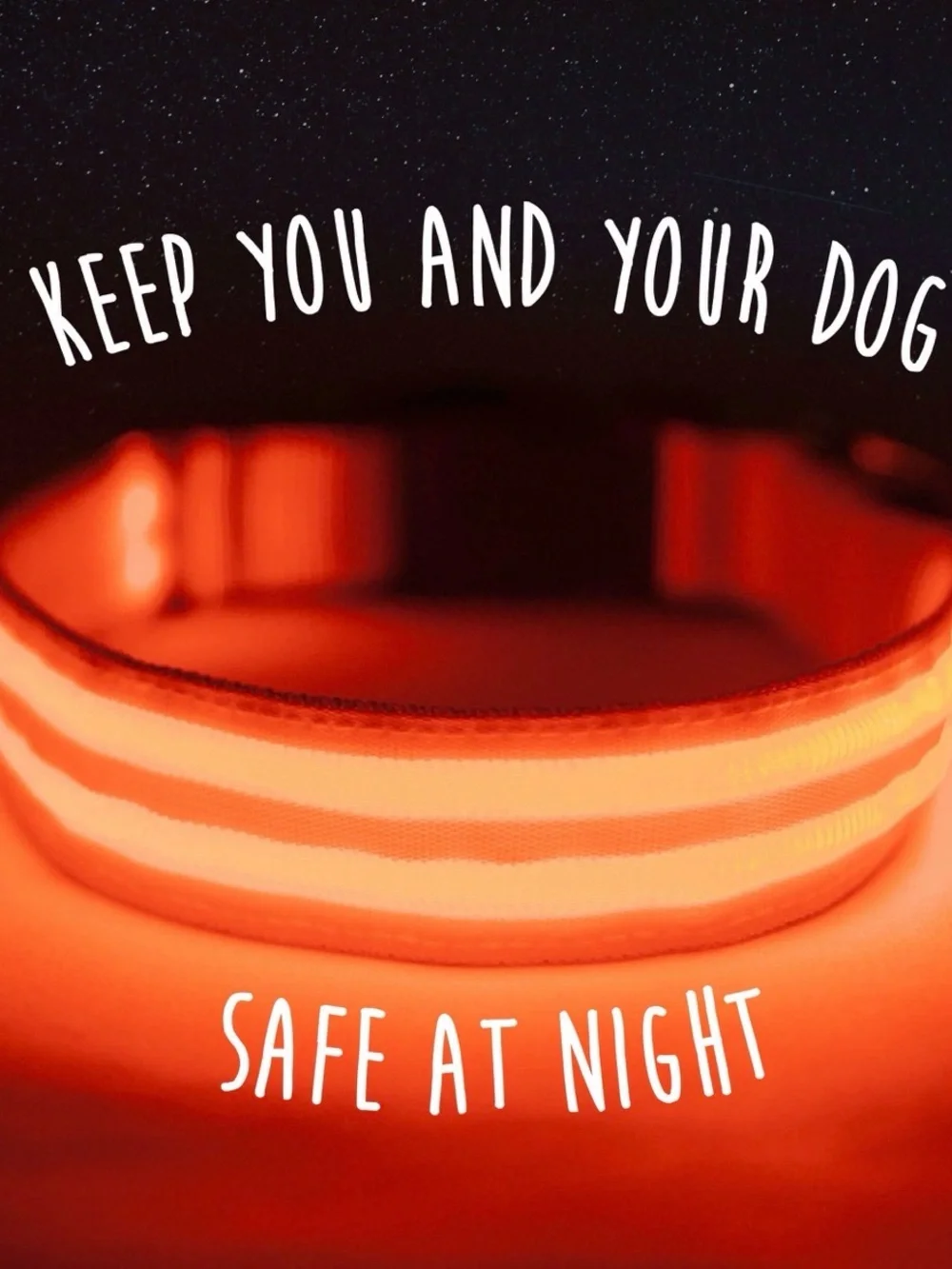 NWT! Mighty Paw Neon Green Rechargeable LED Dog Collar sz Small